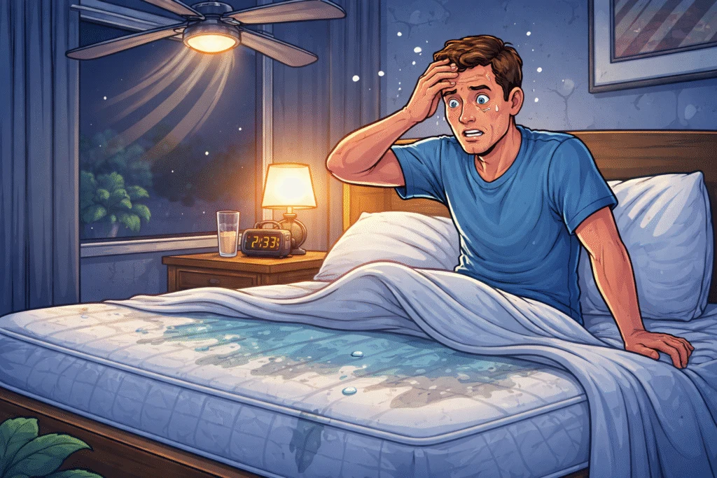 waking up with sweat